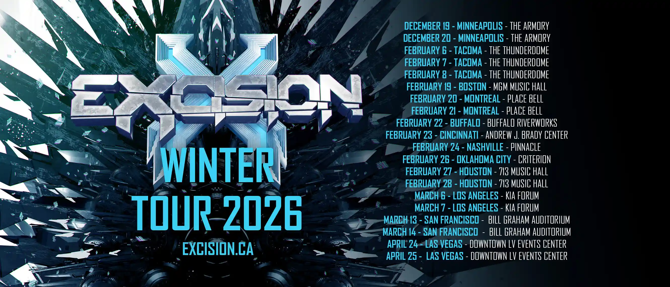 Excision w/ Adventure Club, Riot Ten, Cyclops, Smoakland, & Tisoki